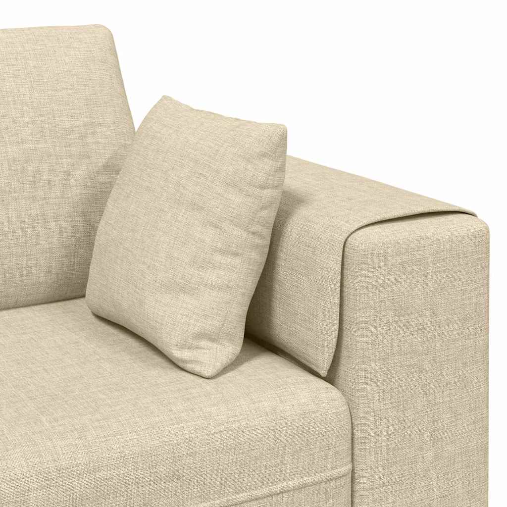 Καναπές με μαξιλάρι Κρεμ 250 x 77 x 76 εκ. ύφασμα