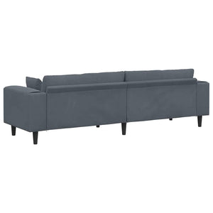 Καναπές Σκούρο Γκρι 250 x 77 x 76 εκ. Βελούδο