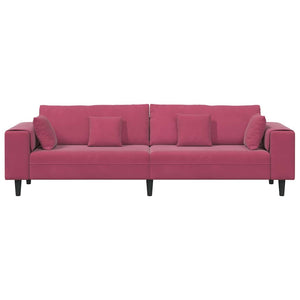 Καναπές Κόκκινο 250 x 77 x 76 εκ. Βελούδο
