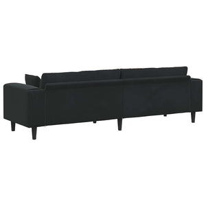 Καναπές Μαύρο 250 x 77 x 76 εκ. Βελούδο