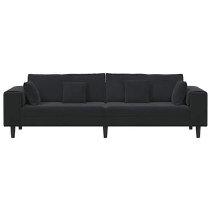 Καναπές Μαύρο 250 x 77 x 76 εκ. Βελούδο