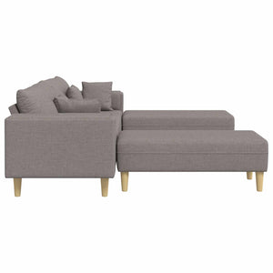 Καναπές 3 τμχ. Taupe ύφασμα