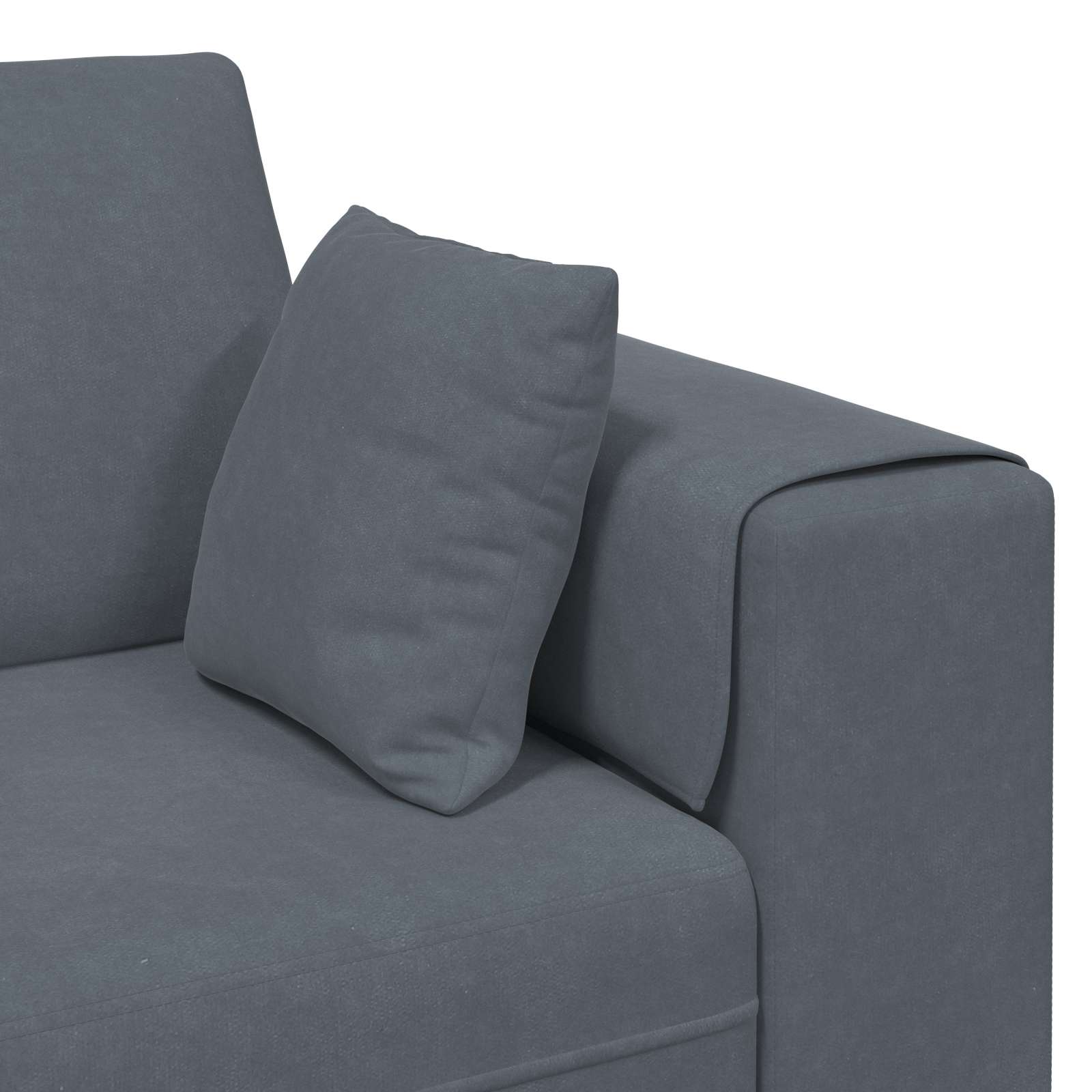 Καναπές 3 pcs Σκούρο Γκρι 250 x 188 x 76 εκ. Βελούδο