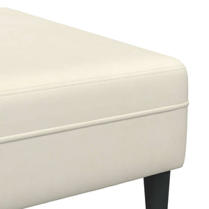 Καναπές 3 pcs Κρεμ 250 x 188 x 76 εκ. Βελούδο - Pakobazaar