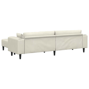 Καναπές 3 pcs Κρεμ 250 x 188 x 76 εκ. Βελούδο - Pakobazaar
