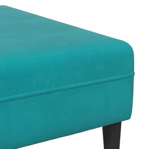 Καναπές 3 pcs Τιρκουάζ 250 x 188 x 76 εκ. Βελούδο - Pakobazaar