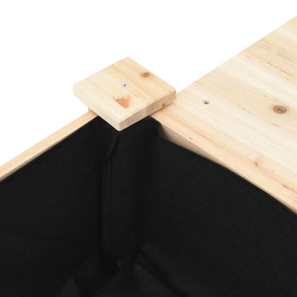 Γλάστρα Κήπου Μπεζ 111 x 37 x 76,5 εκ. Στερεό Ξύλο Πεύκου - Pakobazaar