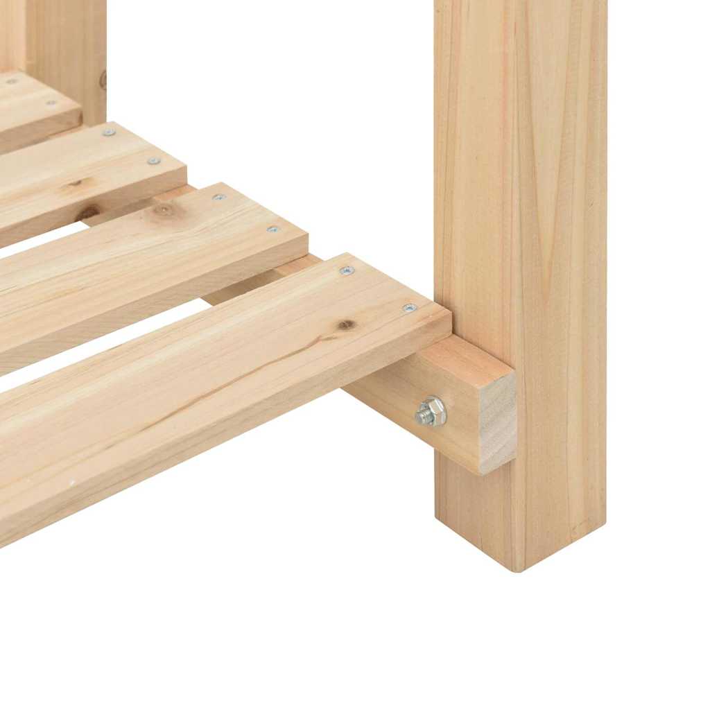 Γλάστρα Κήπου με ράφι Μπεζ 45 x 45 x 76,5 εκ Στερεό Ξύλο Πεύκου