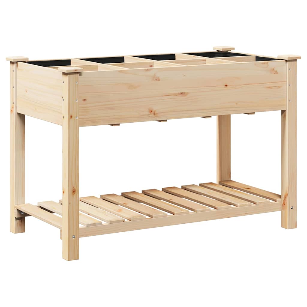 Γλάστρα Κήπου Μπεζ 115 x 59 x 76,5 εκ Στερεό Ξύλο Πεύκου - Pakobazaar