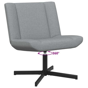 Περιστρεφόμενη καρέκλα Ανοιχτό γκρι 63 x 75 x 76 εκ ύφασμα