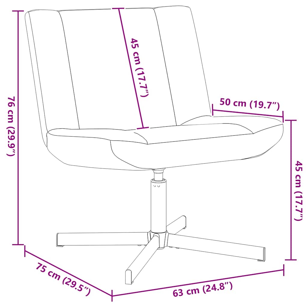 Περιστρεφόμενη καρέκλα Ανοιχτό γκρι 63 x 75 x 76 εκ ύφασμα