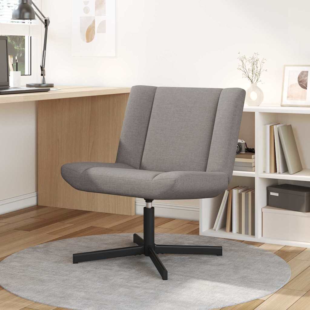 Περιστρεφόμενη καρέκλα Taupe 63 x 75 x 76 εκ ύφασμα