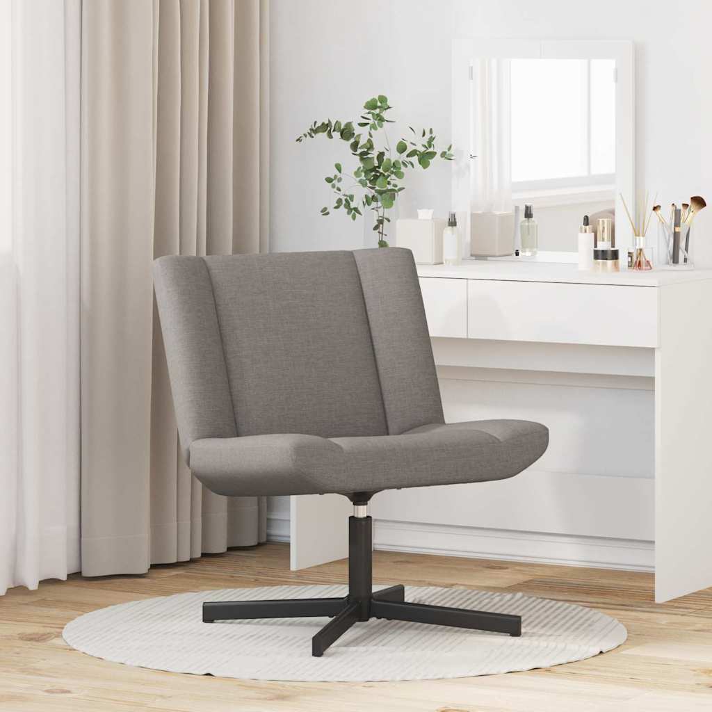 Περιστρεφόμενη καρέκλα Taupe 63 x 75 x 76 εκ ύφασμα