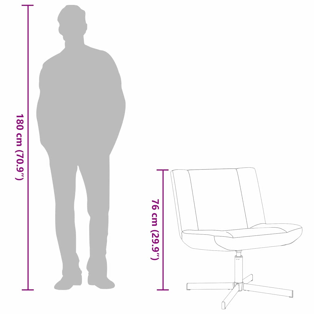 Περιστρεφόμενη καρέκλα Ανοιχτό γκρι 63 x 75 x 76 εκ