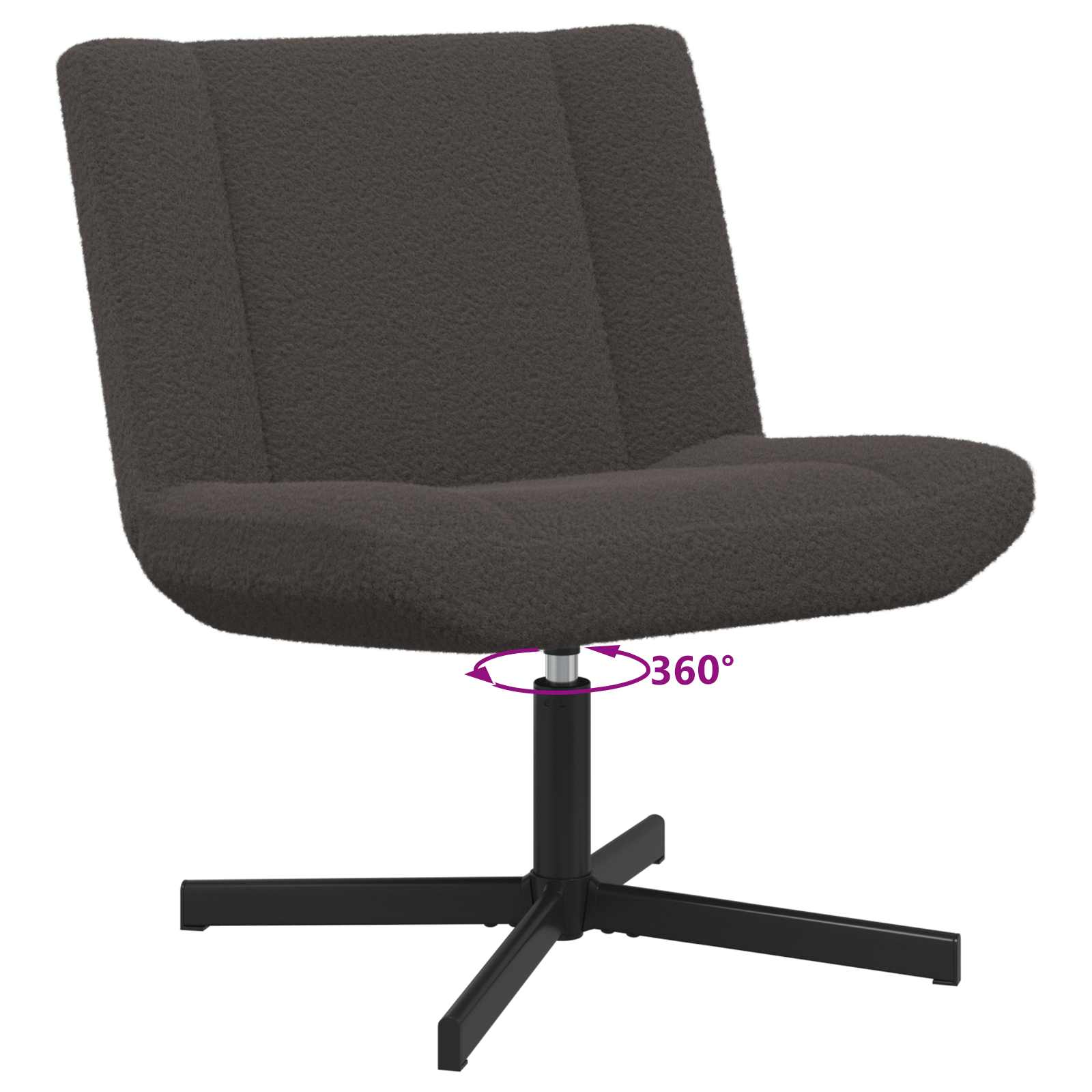 Περιστρεφόμενη καρέκλα Σκούρο Γκρι 63 x 75 x 76 εκ