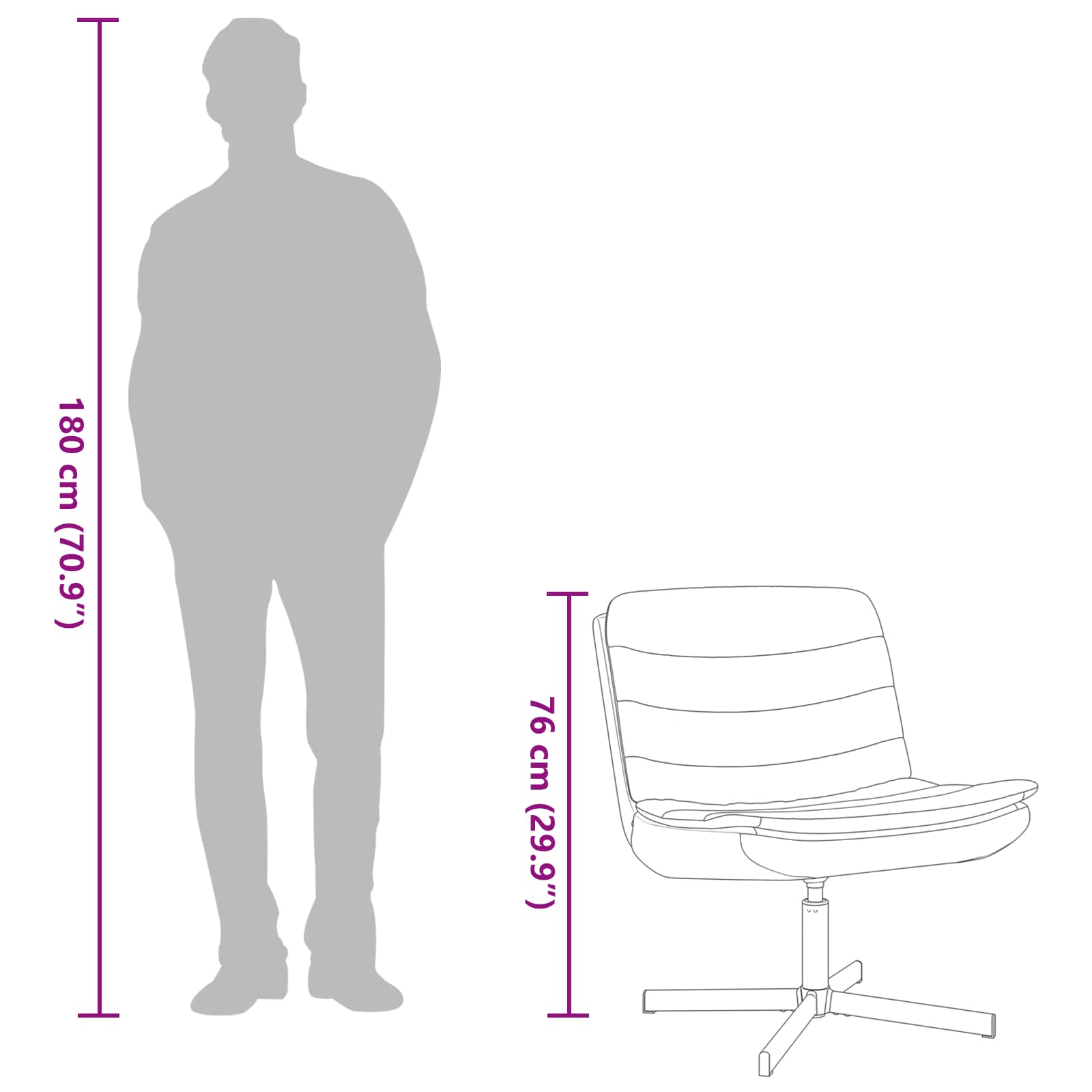 Περιστρεφόμενη καρέκλα Σκούρο Πράσινο 63 x 75 x 76 εκ ύφασμα