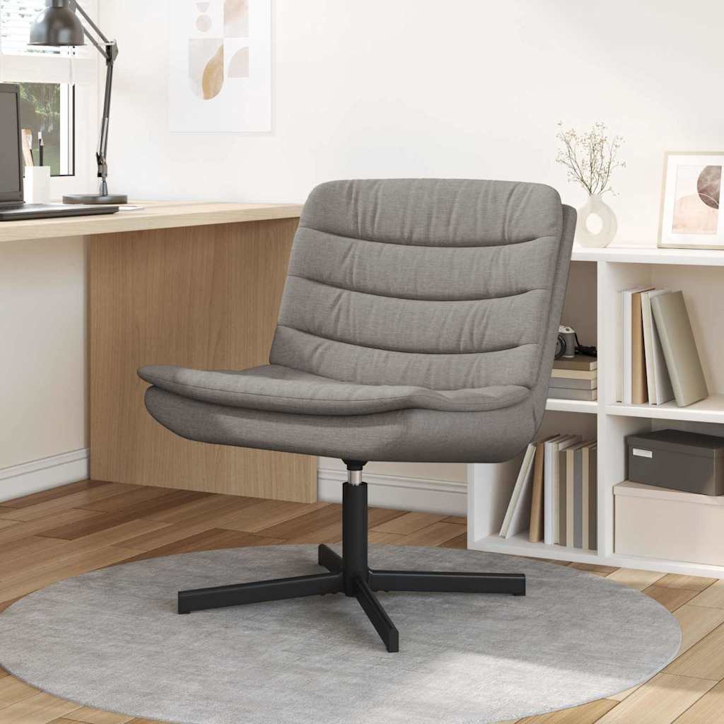 Περιστρεφόμενη καρέκλα Taupe 63 x 75 x 76 εκ ύφασμα