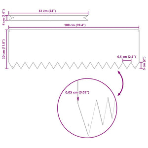 Περίγραμμα γκαζόν 30 τμχ. 100 x 0,05 x 30 εκ Ελιά Πράσινη