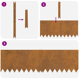 Περίγραμμα γκαζόν 50 τμχ. 100 x 0,05 x 30 εκ Σκ rusty