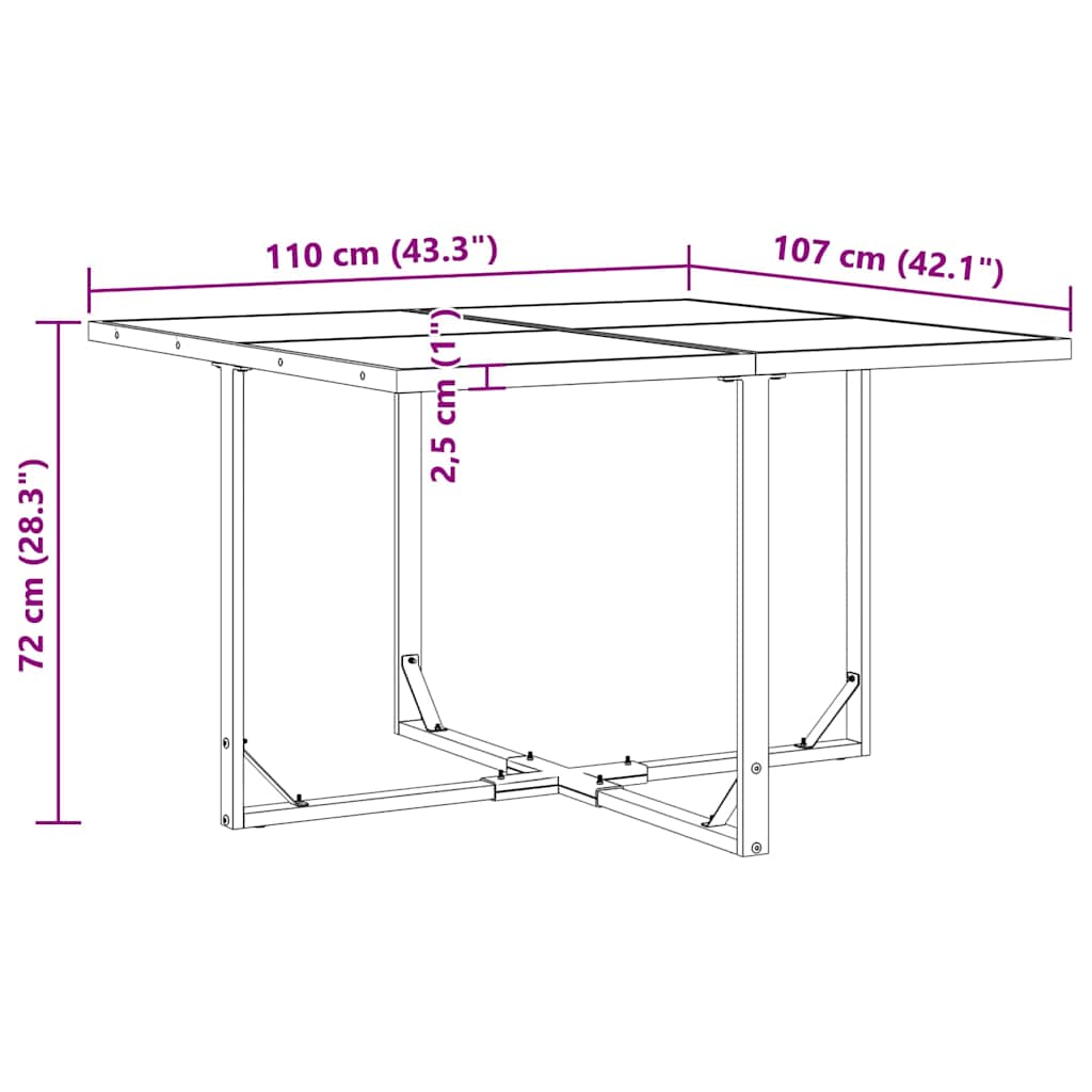 Σέτ φαγητού για κήπο 5 pcs Μαύρο Ατσάλι