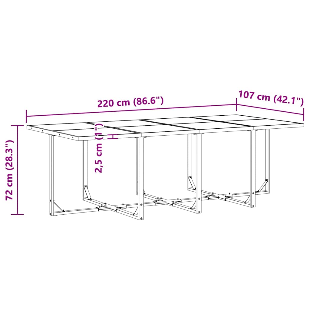 Σέτ φαγητού για κήπο 13 pcs Μαύρο Ατσάλι