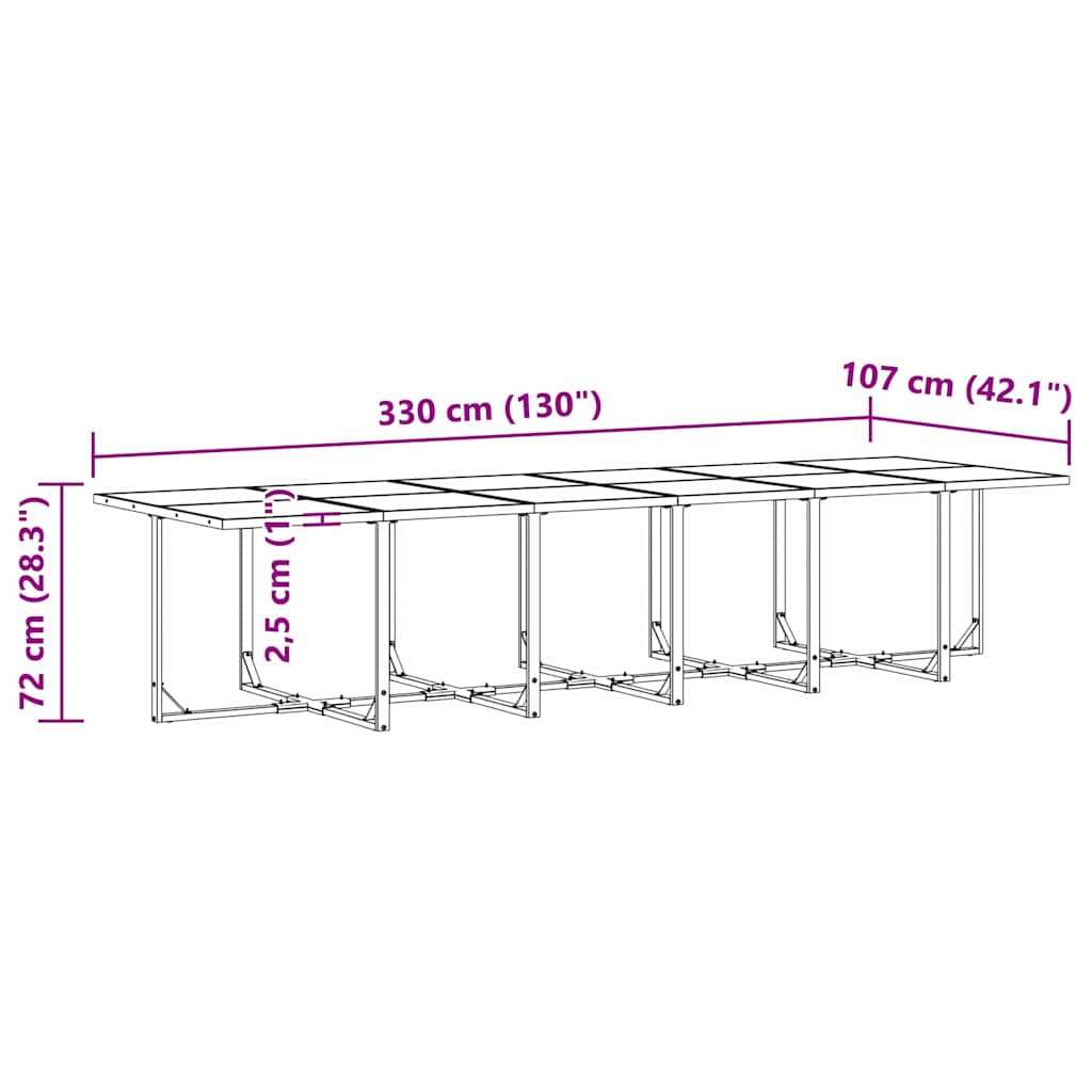 Σέτ φαγητού για κήπο 13 pcs Μαύρο Ατσάλι