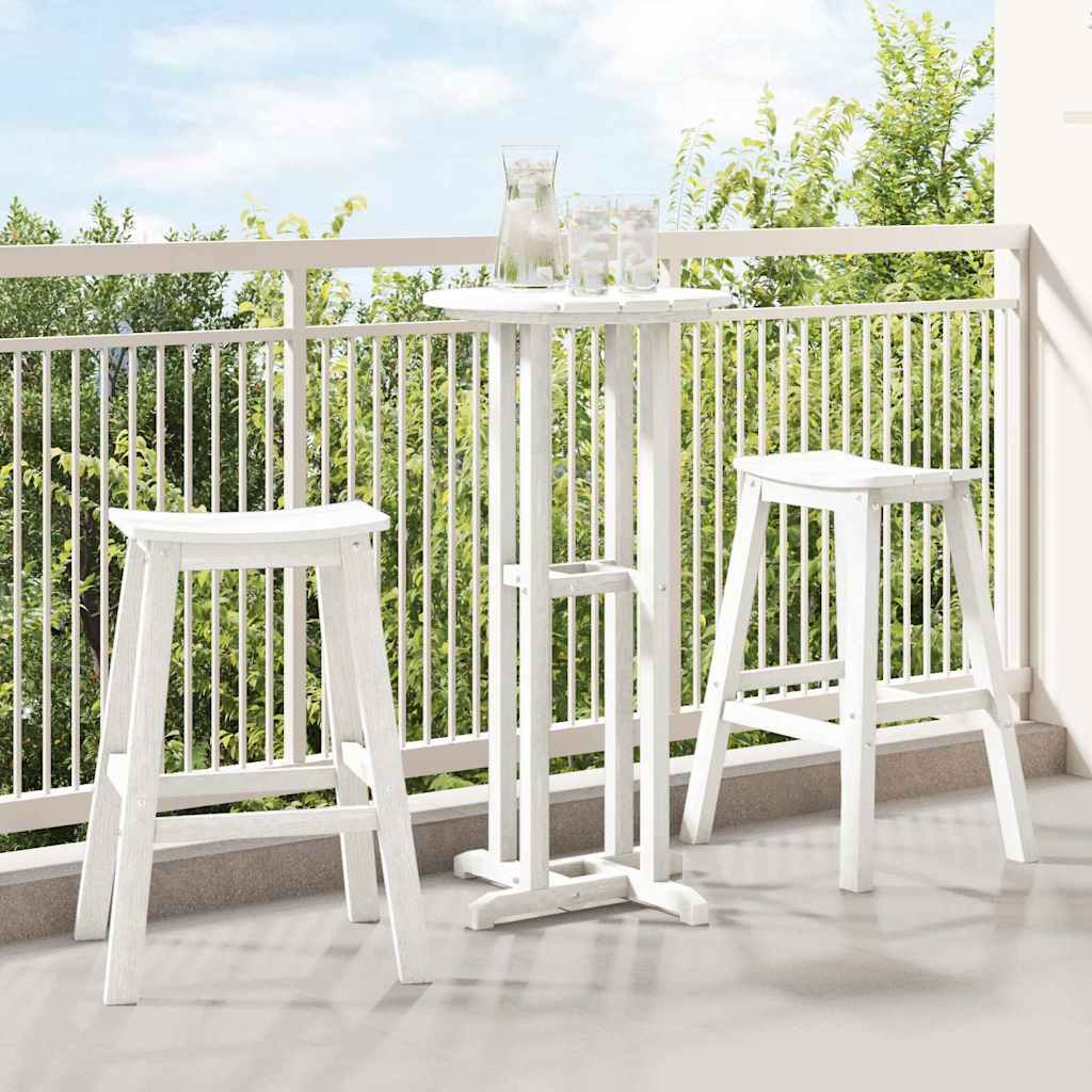 Σετ Μπαρ Κήπου 3 pcs Λευκό HDPE