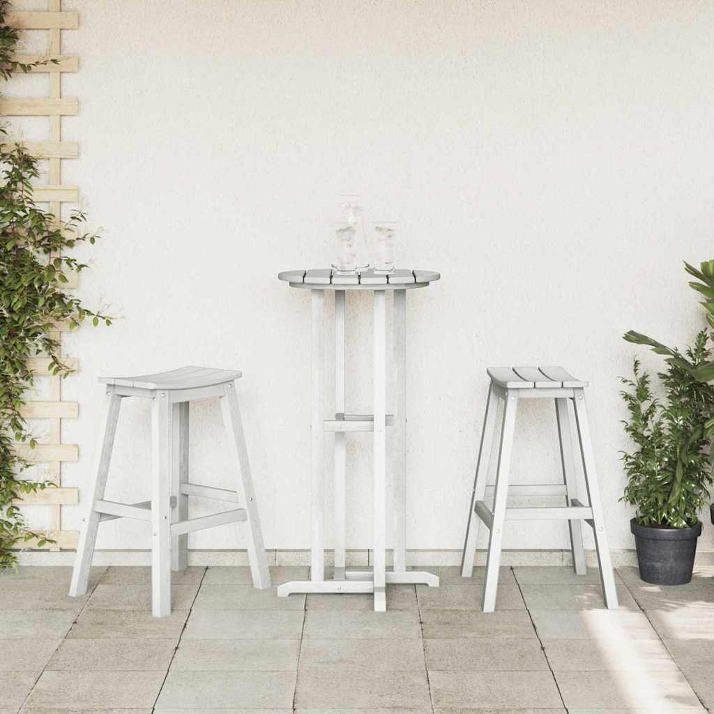 Σετ Μπαρ Κήπου 3 pcs Λευκό HDPE