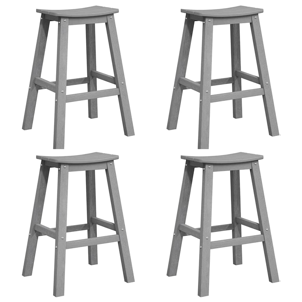 Σετ Μπαρ Κήπου 4 pcs Ανοιχτό γκρι HDPE