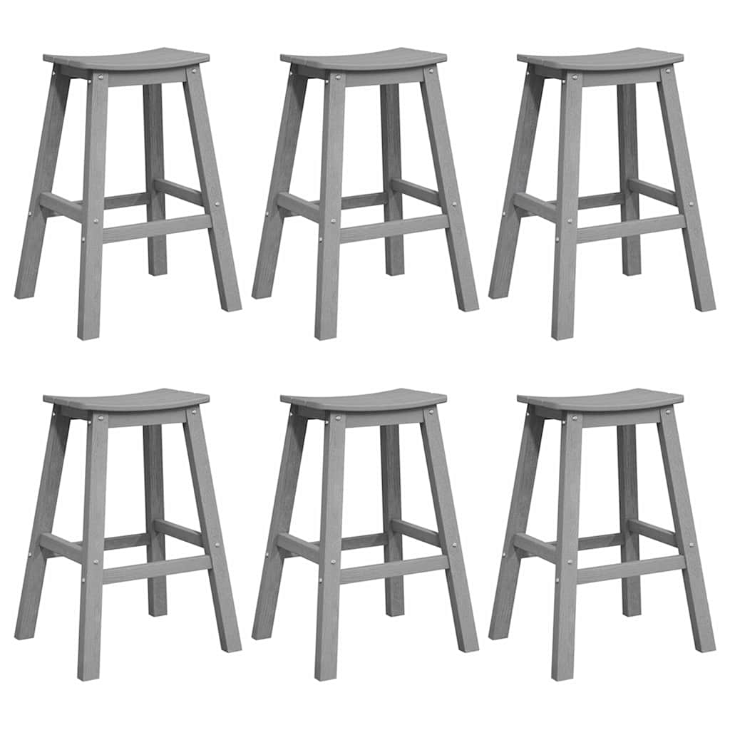 Σετ Μπαρ Κήπου 6 pcs Ανοιχτό γκρι HDPE
