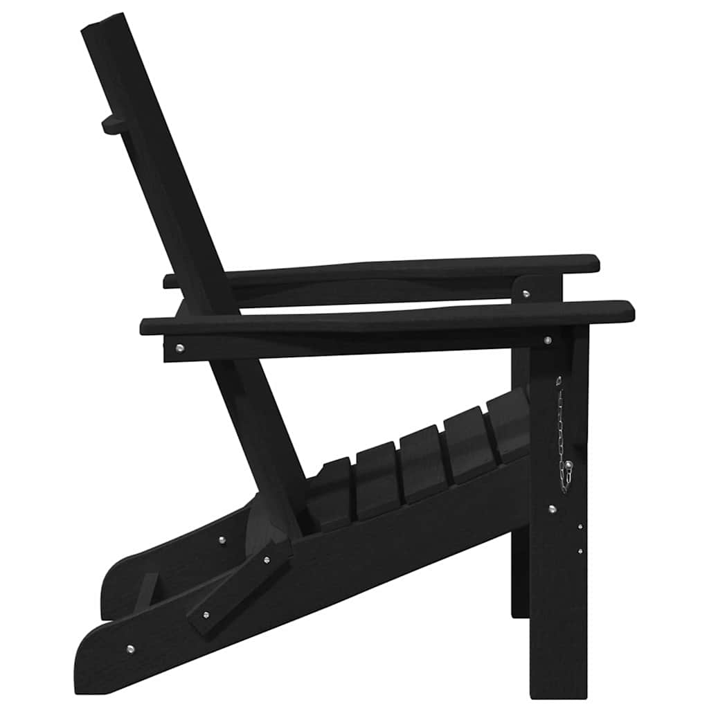 Καρέκλα Κήπου 2 pcs Μαύρο 80.5 x 74.5 x 92 εκ Πολυαιθυλένιο