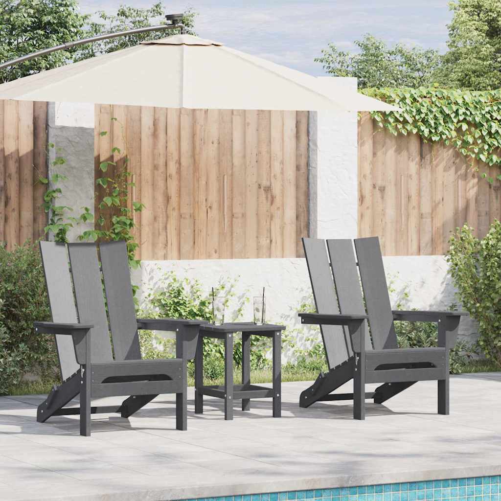 Καρέκλα Κήπου 2 pcs Ανοιχτό γκρι 80.5 x 74.5 x 92 εκ