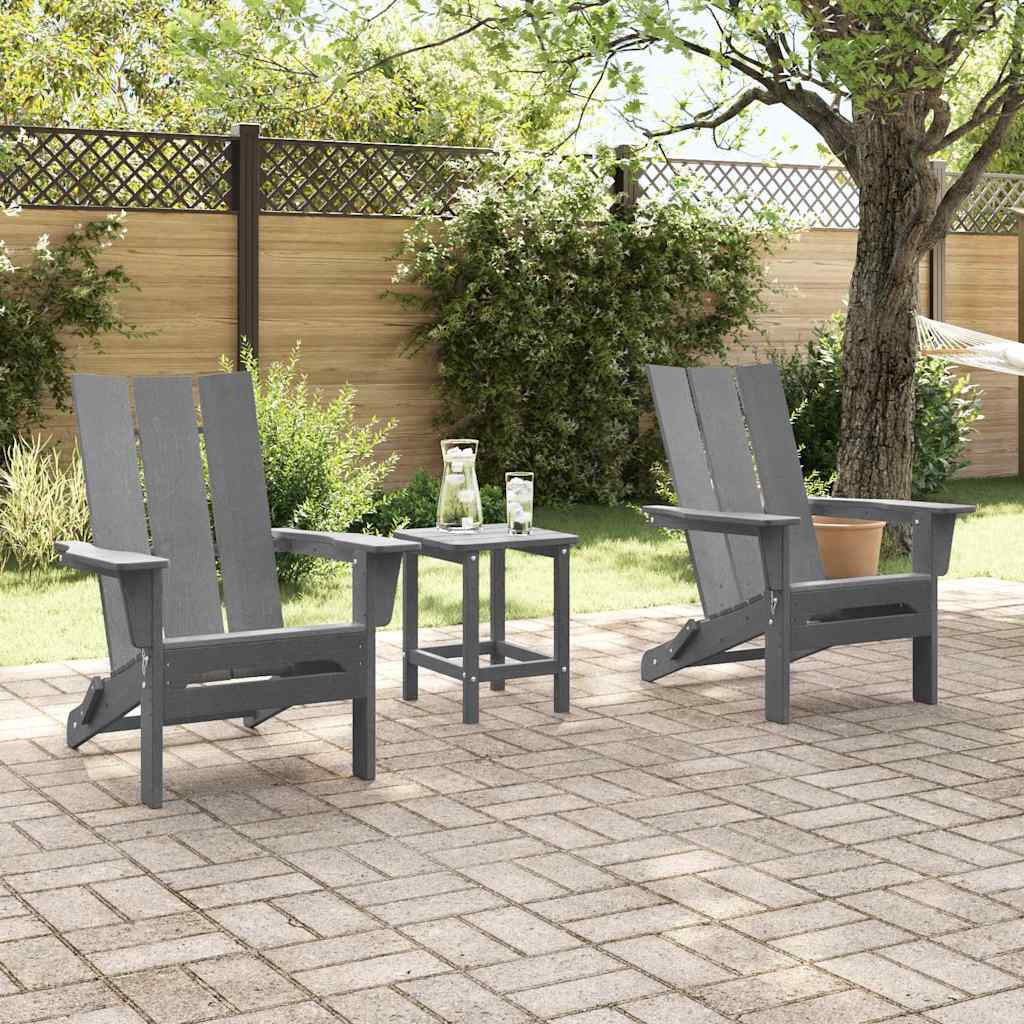 Καρέκλα Κήπου 2 pcs Ανοιχτό γκρι 80.5 x 74.5 x 92 εκ