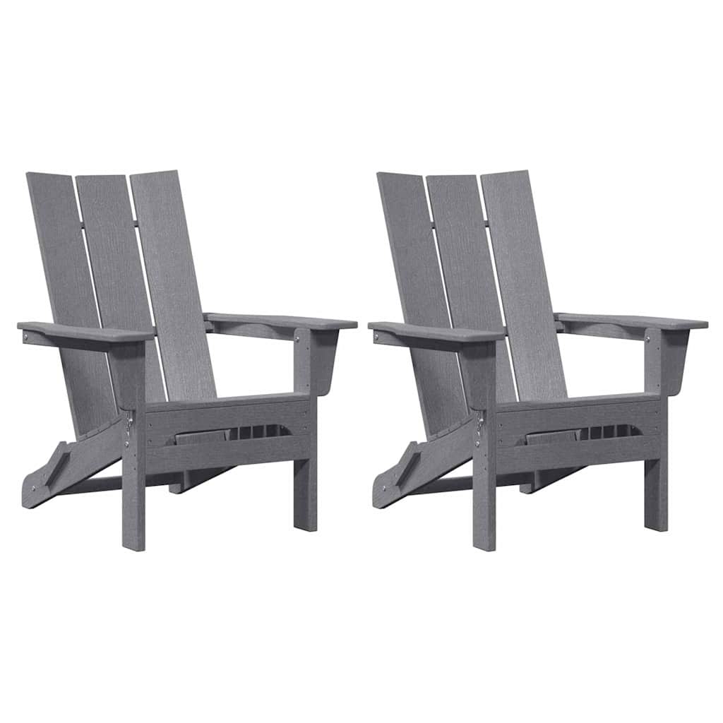 Καρέκλα Κήπου 2 pcs Ανοιχτό γκρι 80.5 x 74.5 x 92 εκ