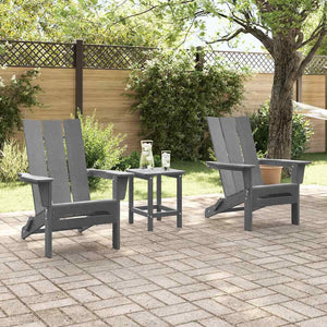 Καρέκλα Κήπου 3 pcs Ανοιχτό γκρι 80.5 x 74.5 x 92 εκ - Pakobazaar