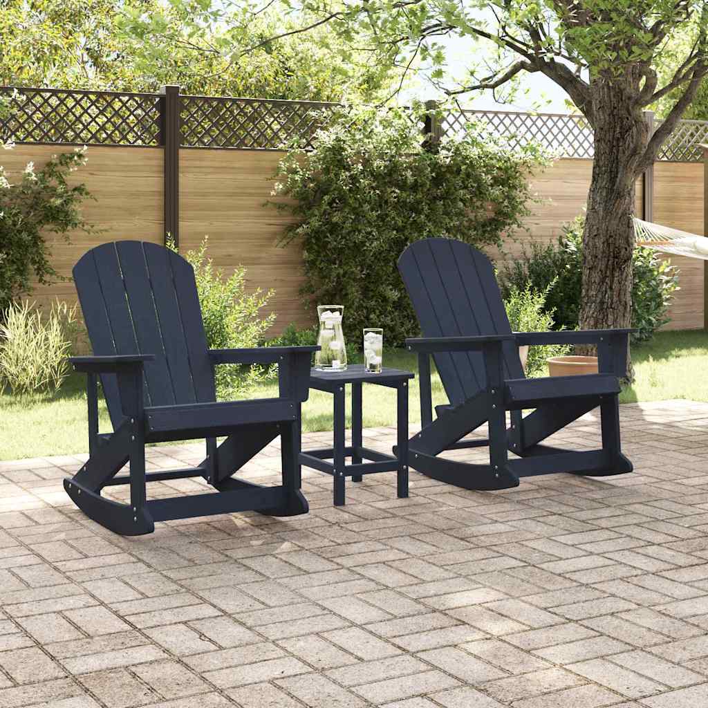 Καρέκλες Ροκάντας Adirondack 2 pcs Σκούρο μπλε HDPE