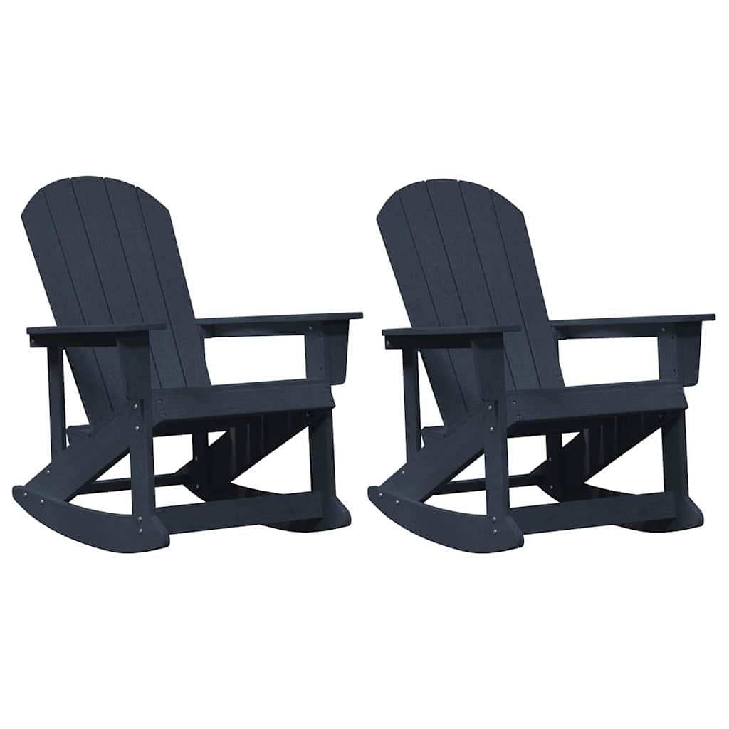 Καρέκλες Ροκάντας Adirondack 2 pcs Σκούρο μπλε HDPE