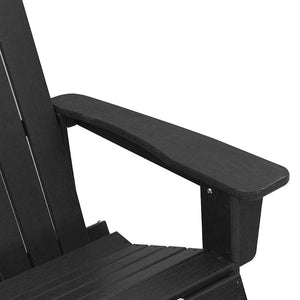 Καρέκλες Ροκάντας Adirondack 2 τμχ. Μαύρο HDPE