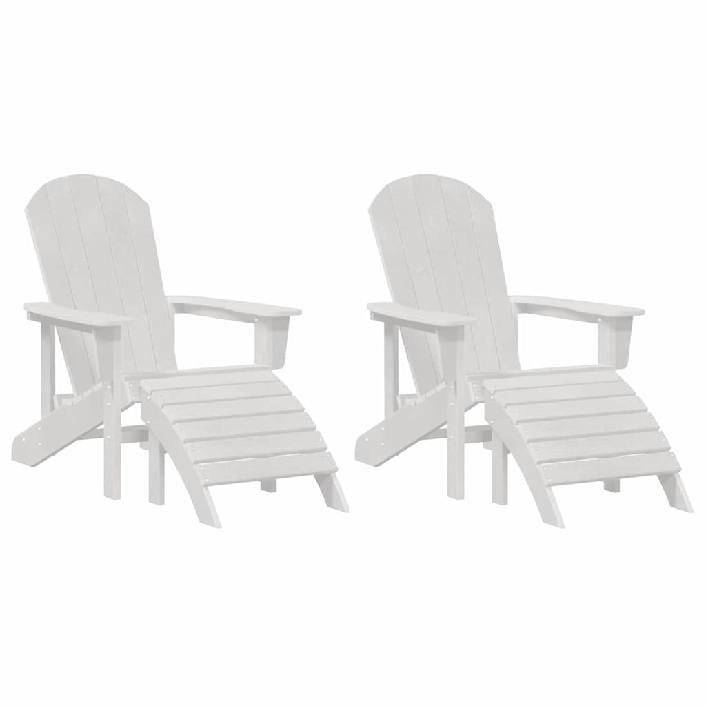 Καρέκλα Κήπου 2 pcs Λευκό 83 x 74 x 92 εκ Πολυαιθυλένιο