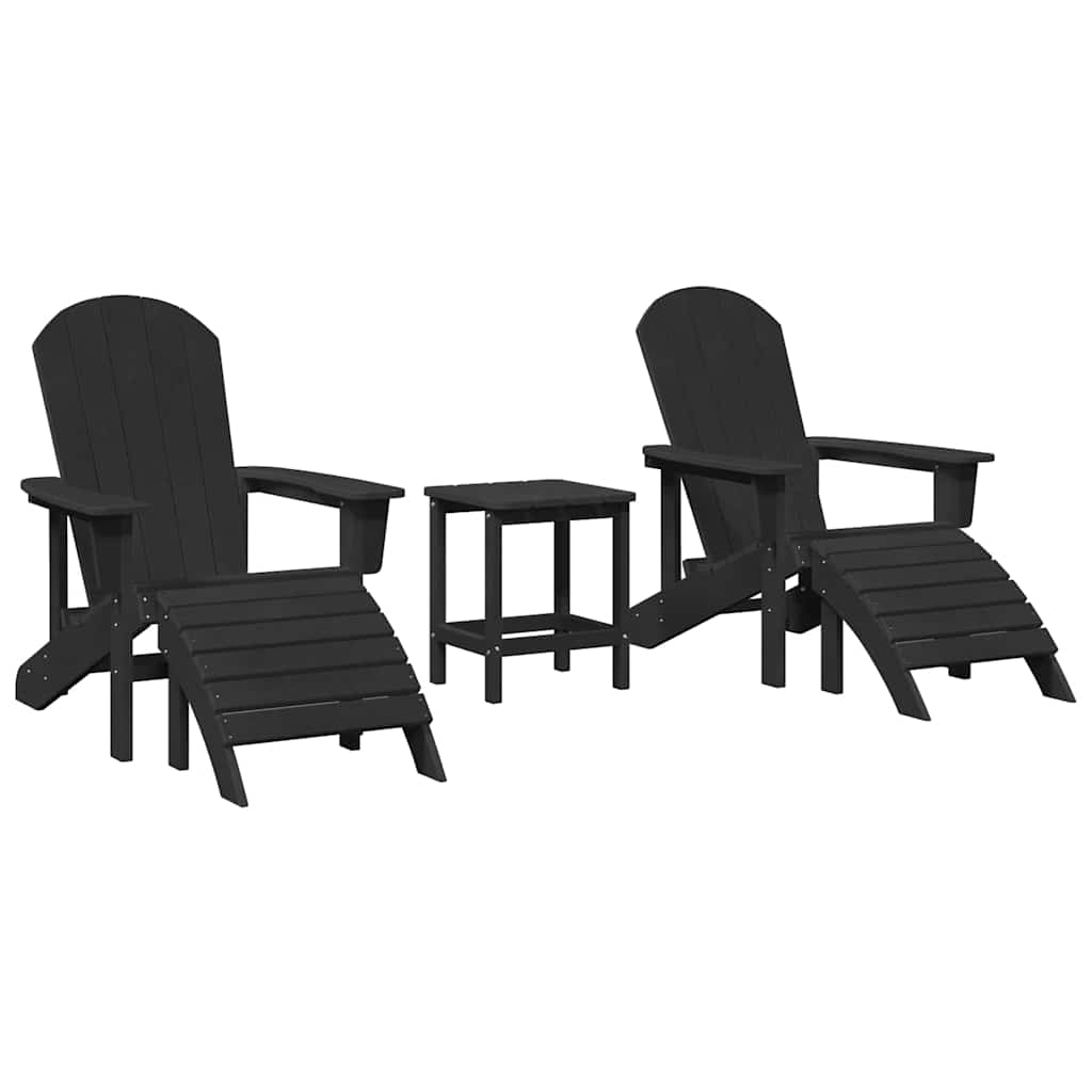 Καρέκλα Κήπου 3 pcs Μαύρο Πολυαιθυλένιο