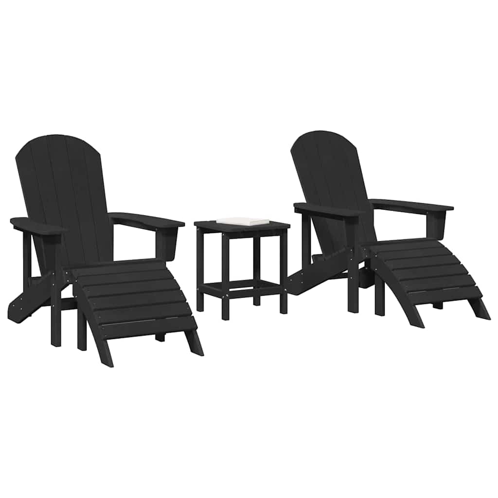 Καρέκλα Κήπου 3 pcs Μαύρο Πολυαιθυλένιο