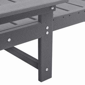 Ξαπλώστρα 2 τμχ. Πολυαιθυλένιο Ανοιχτό γκρι