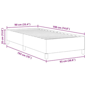 Κρεβάτι με ελατήρια Ανοιχτό γκρι 90 x 190 cm