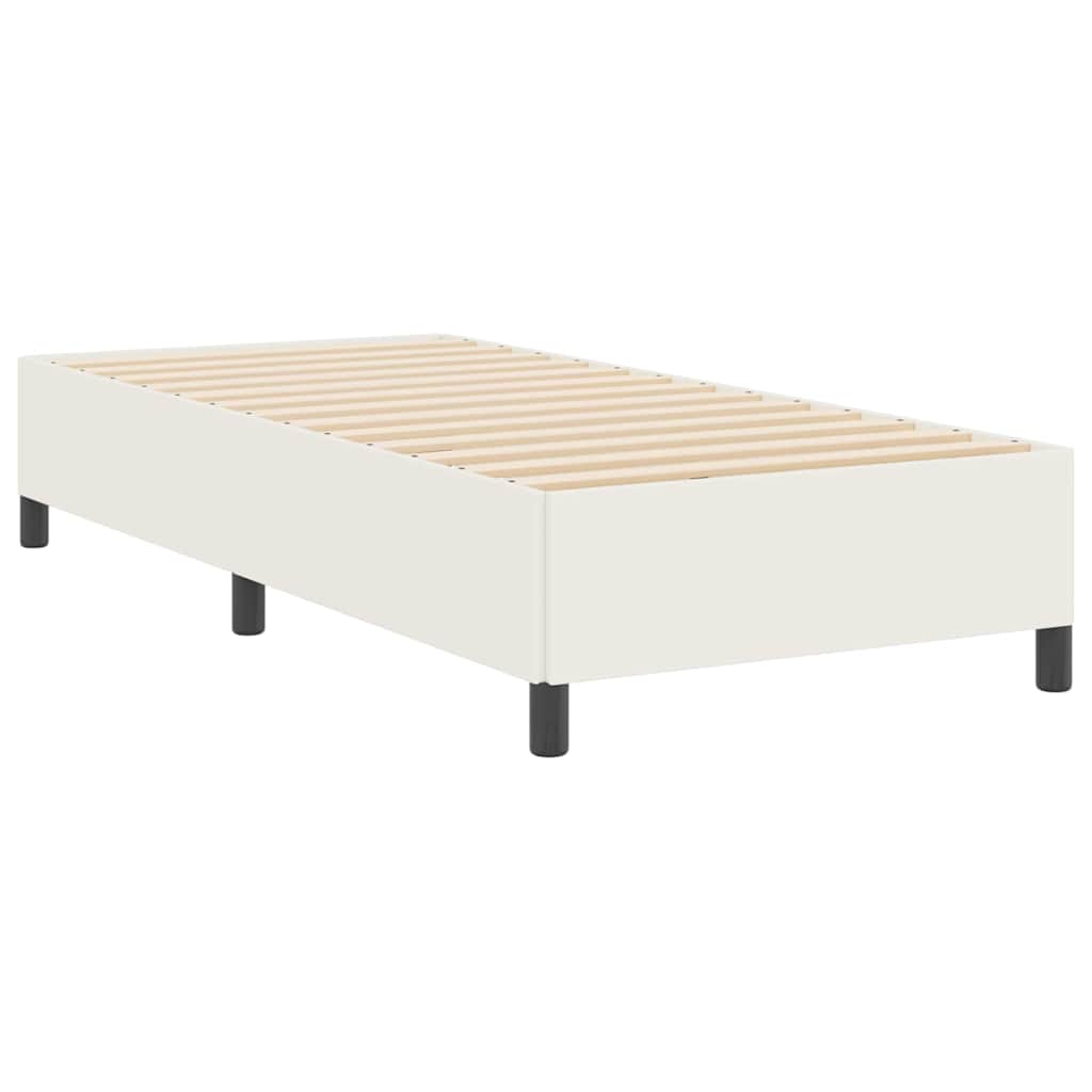 Κρεβάτι με ελατήρια Κρεμ 90 x 190 cm Υφασμάτινο Κορντουρά