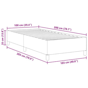 Κρεβάτι με ελατήρια Σκούρο Γκρι 100 x 200 cm - Pakobazaar
