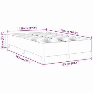 Κρεβάτι με ελατήρια Σκούρο Γκρι 120 x 190 cm - Pakobazaar