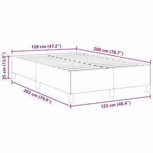 Κρεβάτι με ελατήρια Ανοιχτό γκρι 120 x 200 cm - Pakobazaar