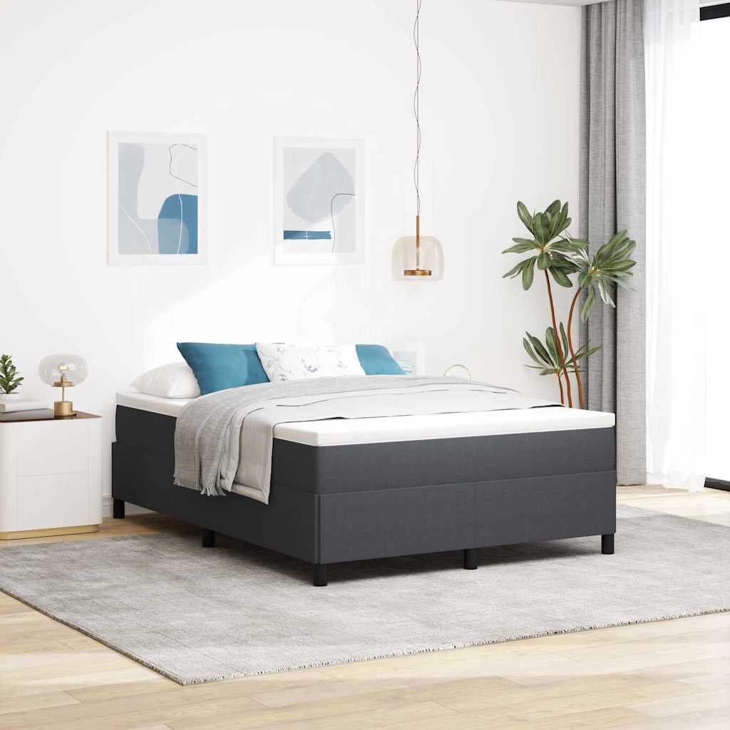Κρεβάτι με ελατήρια Σκούρο Γκρι 140 x 190 cm - Pakobazaar