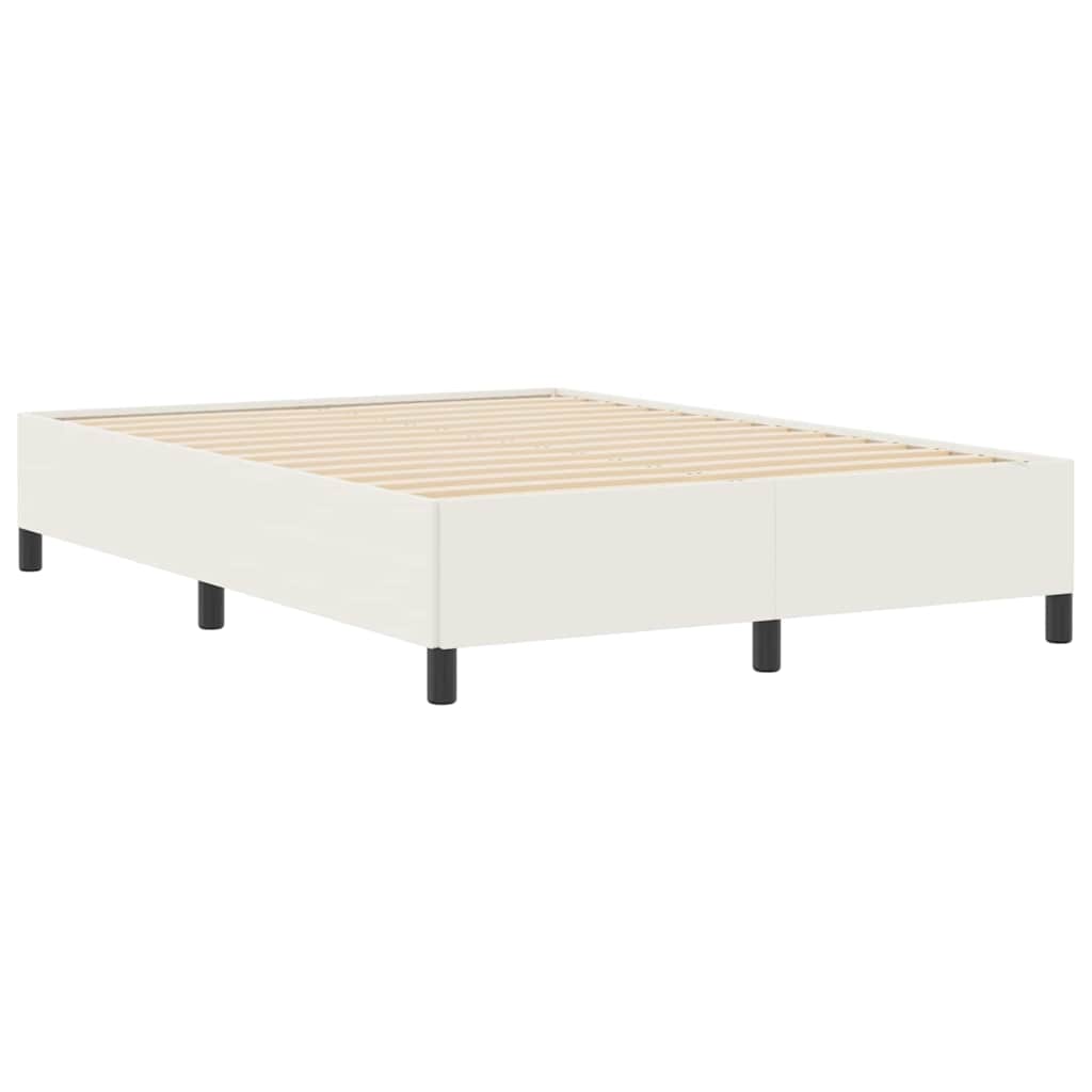 Κρεβάτι με ελατήρια Κρεμ 140 x 200 cm Υφασμάτινο Κορντουρά - Pakobazaar