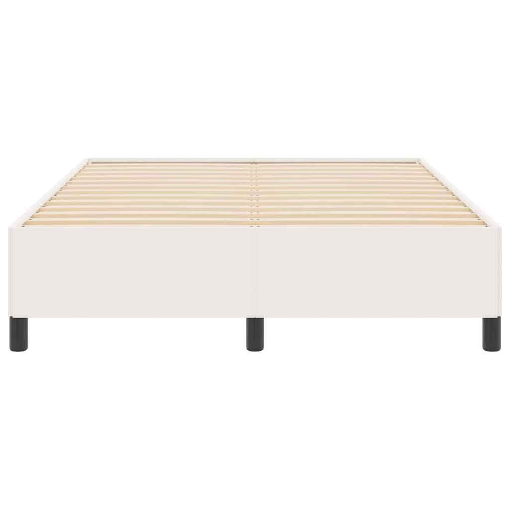 Κρεβάτι με ελατήρια Κρεμ 140 x 200 cm Υφασμάτινο Κορντουρά - Pakobazaar